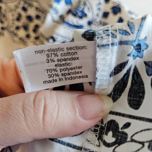 Lane Bryant Square Neck Cropped Top Blouse Floral Plus Siz 22/24 Vacation Summer - Picture 7 of 8